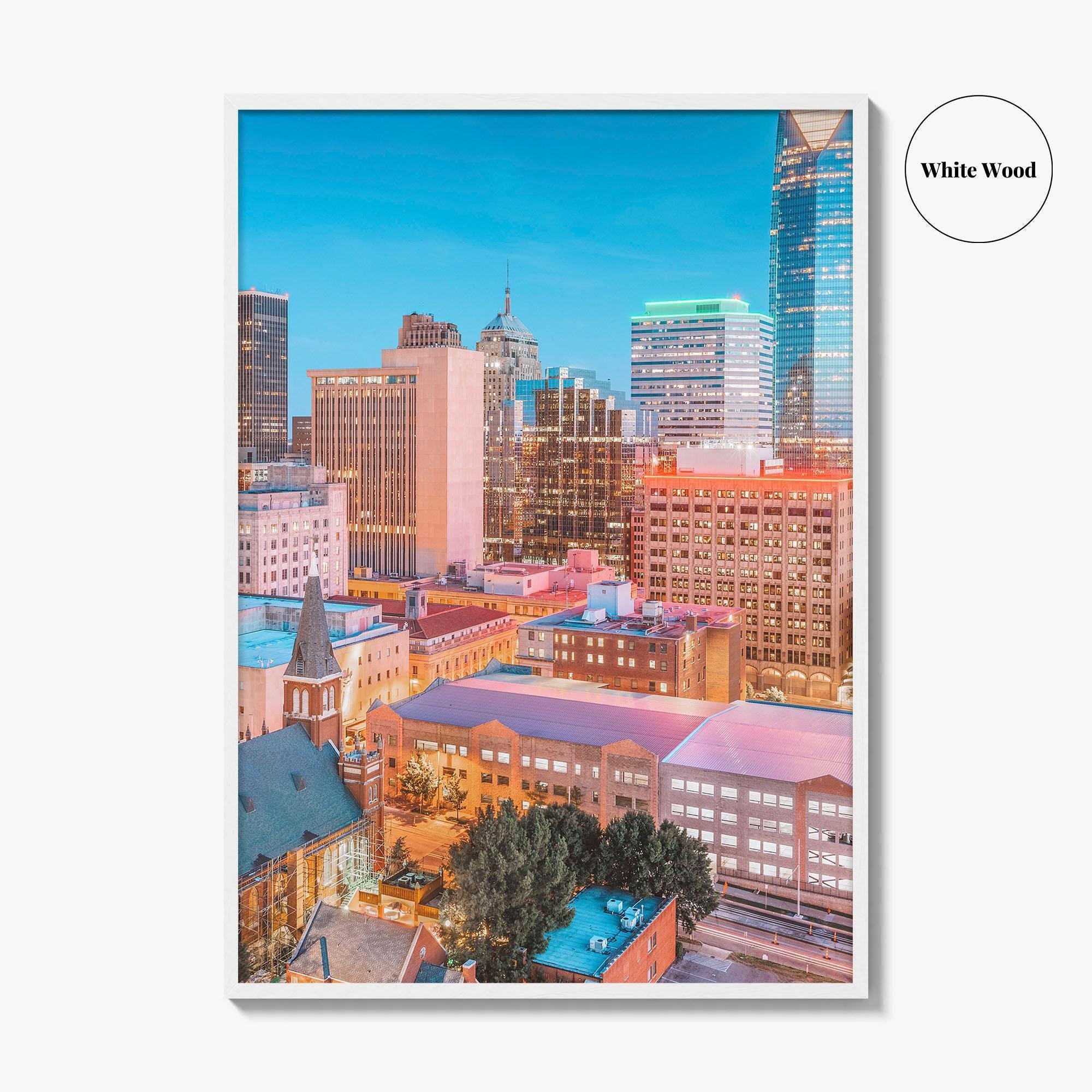 Oklahoma City Skyline Fine Art Photo Print, Oklahoma USA Wall Decor Poster, OKC