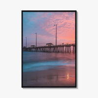 Nags Head Fine Art Photo Print, Outer Banks NC Poster, Fishing Pier Boardwalk OBX