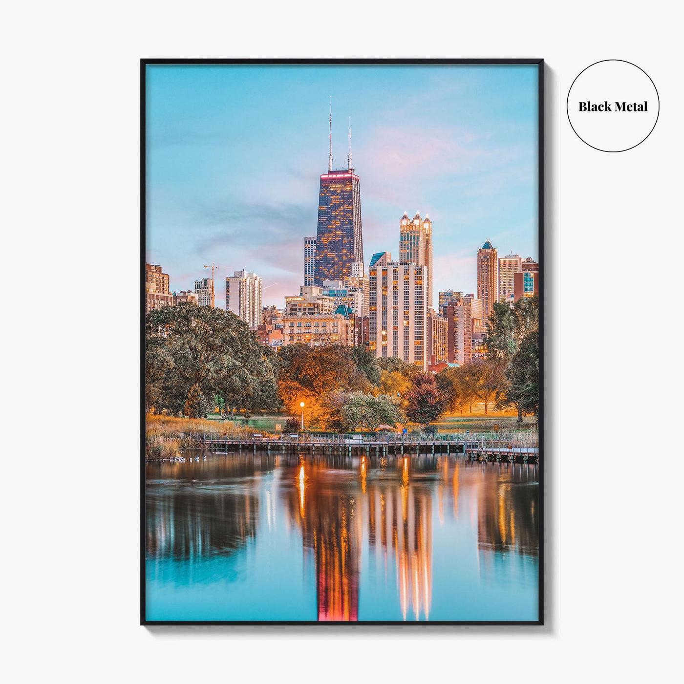 Chicago Lincoln Park Skyline Fine Art Photo Print, Wall Decor Poster, Illinois USA