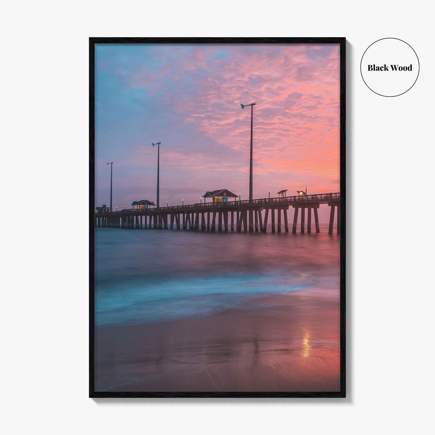 Nags Head Fine Art Photo Print, Outer Banks NC Poster, Fishing Pier Boardwalk OBX