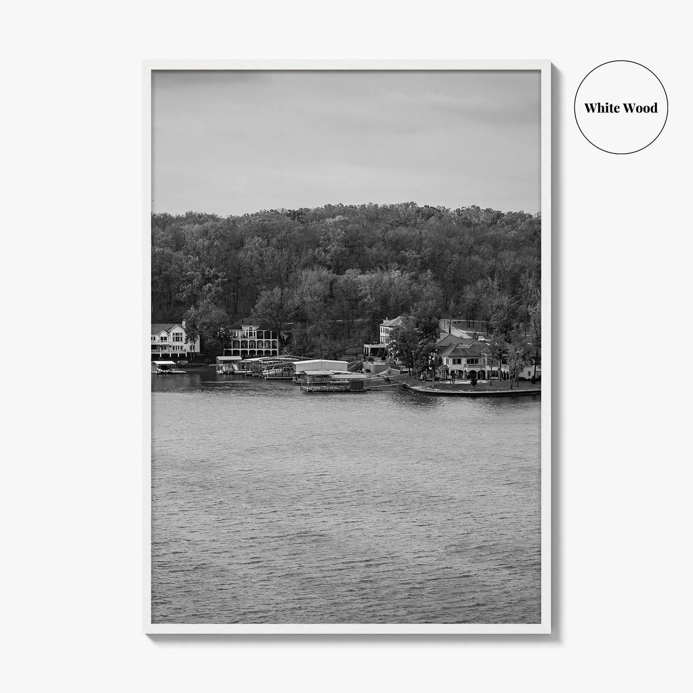 Lake of the Ozarks Black and White Fine Art Photo Print, Missouri Poster