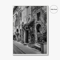 San Gimignano Black and White Fine Art Photo Print, Tuscany Italy Wall Poster