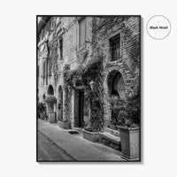 San Gimignano Black and White Fine Art Photo Print, Tuscany Italy Wall Poster