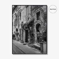 San Gimignano Black and White Fine Art Photo Print, Tuscany Italy Wall Poster