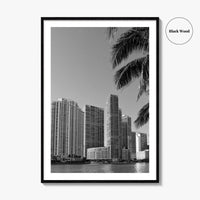 Miami Black and White Fine Art Photo Print, South Beach, Florida Wall Poster, USA