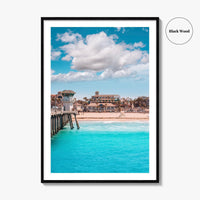 Huntington Beach Fine Art Photo Print, Lifeguard Tower, Pier, Orange County California USA