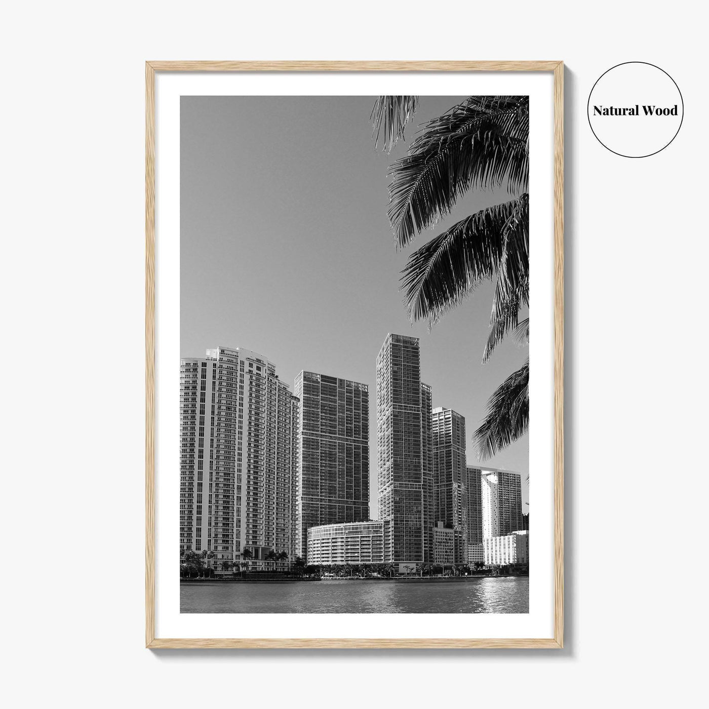Miami Black and White Fine Art Photo Print, South Beach, Florida Wall Poster, USA