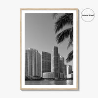 Miami Black and White Fine Art Photo Print, South Beach, Florida Wall Poster, USA