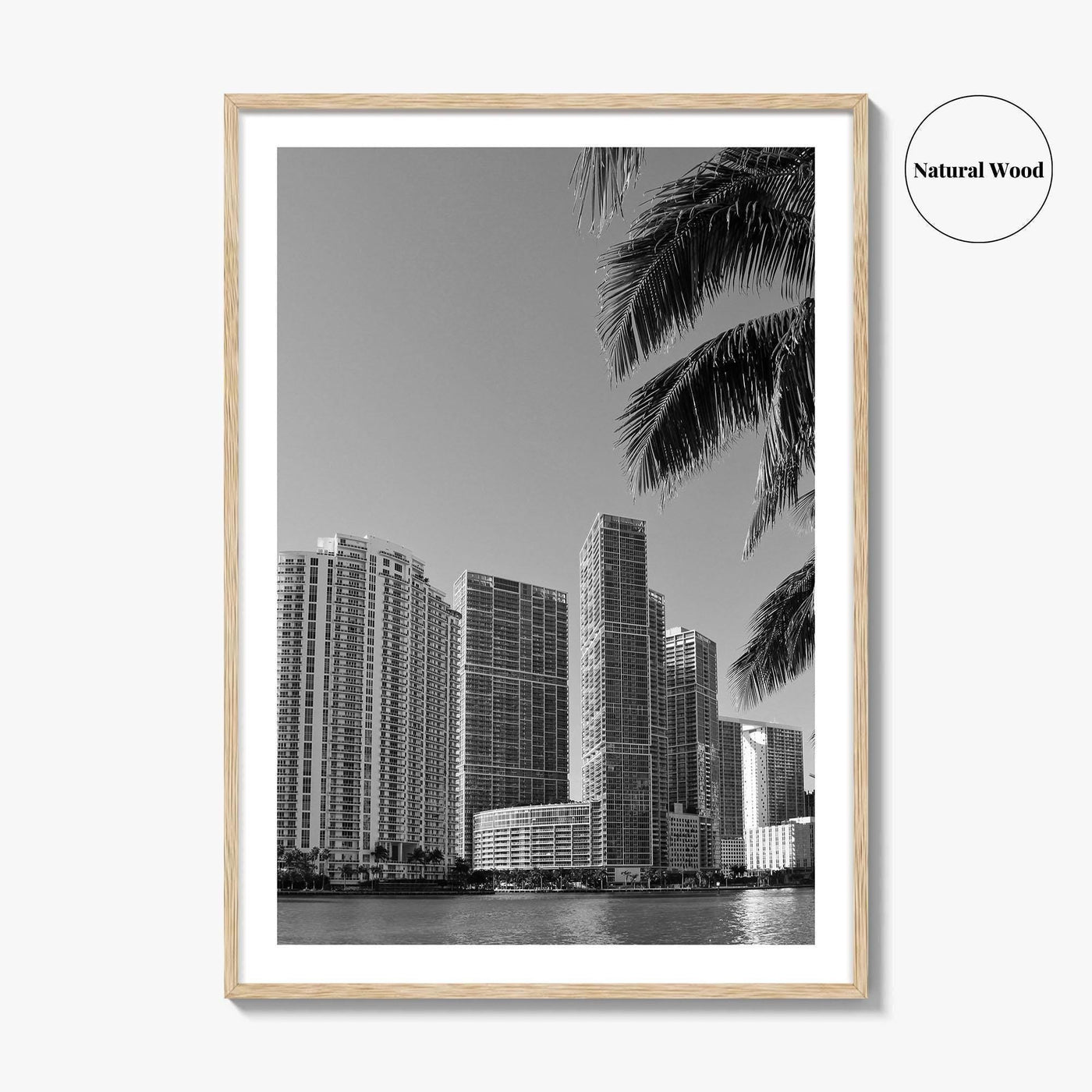 Miami Black and White Fine Art Photo Print, South Beach, Florida Wall Poster, USA
