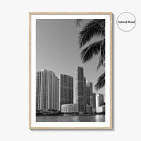Miami Black and White Fine Art Photo Print, South Beach, Florida Wall Poster, USA