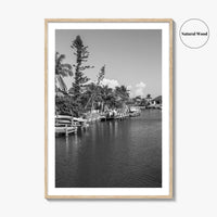 Marco Island Black and White Fine Art Photo Print, Naples Florida, USA Poster