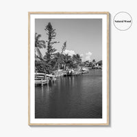 Marco Island Black and White Fine Art Photo Print, Naples Florida, USA Poster