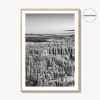 Bryce Canyon National Park Black and White Fine Art Photo Print, Utah USA Poster