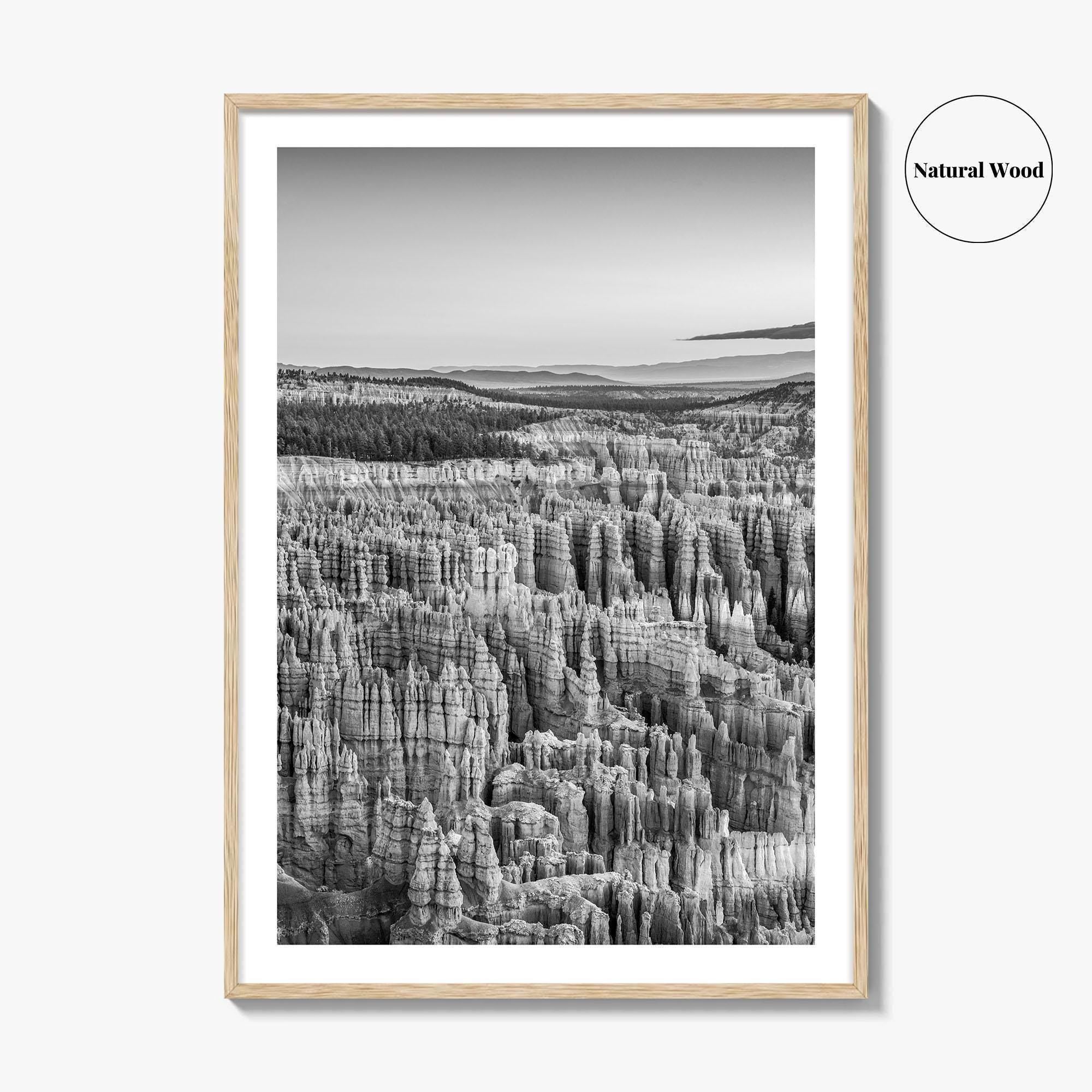 Bryce Canyon National Park Black and White Fine Art Photo Print, Utah USA Poster