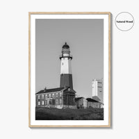 Montauk Point Lighthouse Black and White Fine Art Photo Print, Long Island NY Poster