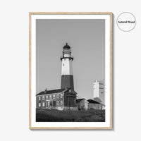 Montauk Point Lighthouse Black and White Fine Art Photo Print, Long Island NY Poster