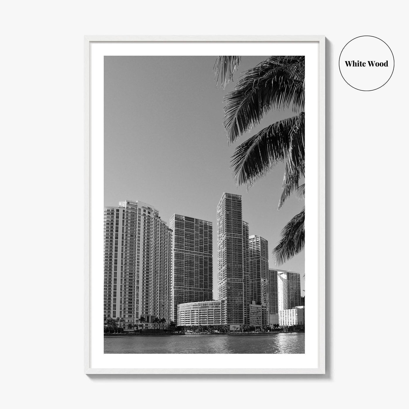 Miami Black and White Fine Art Photo Print, South Beach, Florida Wall Poster, USA