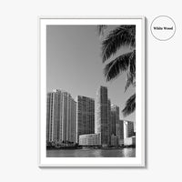Miami Black and White Fine Art Photo Print, South Beach, Florida Wall Poster, USA