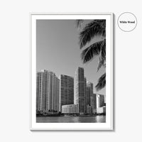 Miami Black and White Fine Art Photo Print, South Beach, Florida Wall Poster, USA