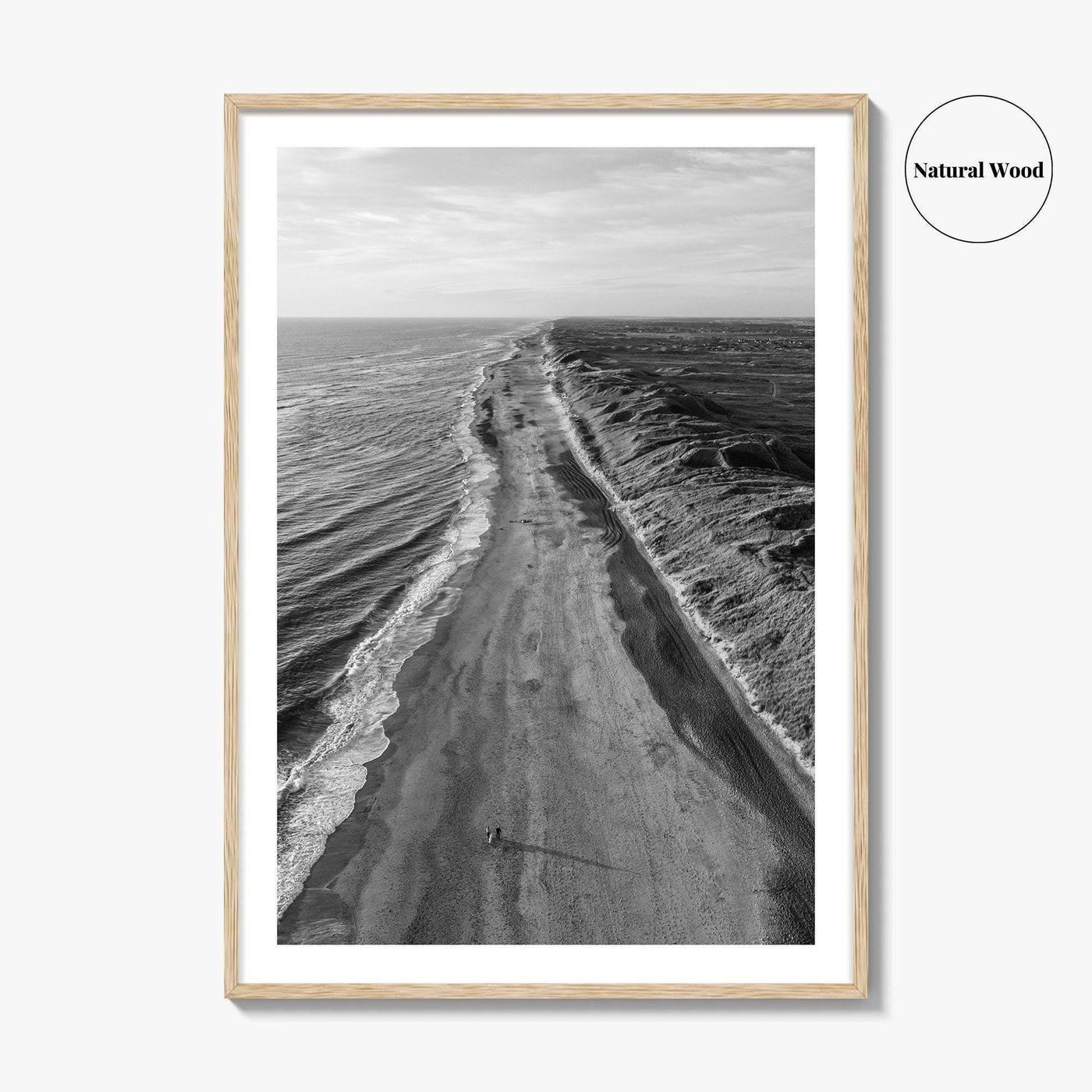 Denmark Black and White Fine Art Photo Print, West Jutland Wall Decor, Hvide Sande