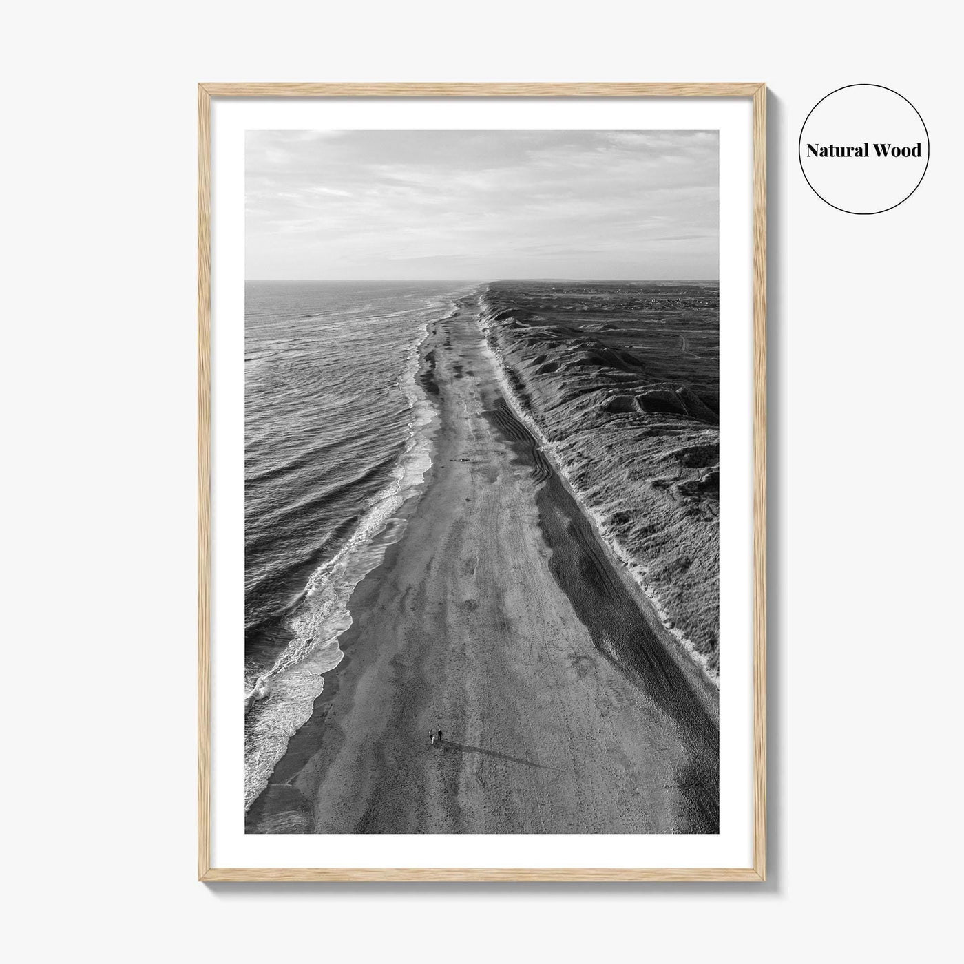 Denmark Black and White Fine Art Photo Print, West Jutland Wall Decor, Hvide Sande