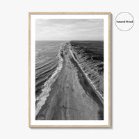 Denmark Black and White Fine Art Photo Print, West Jutland Wall Decor, Hvide Sande