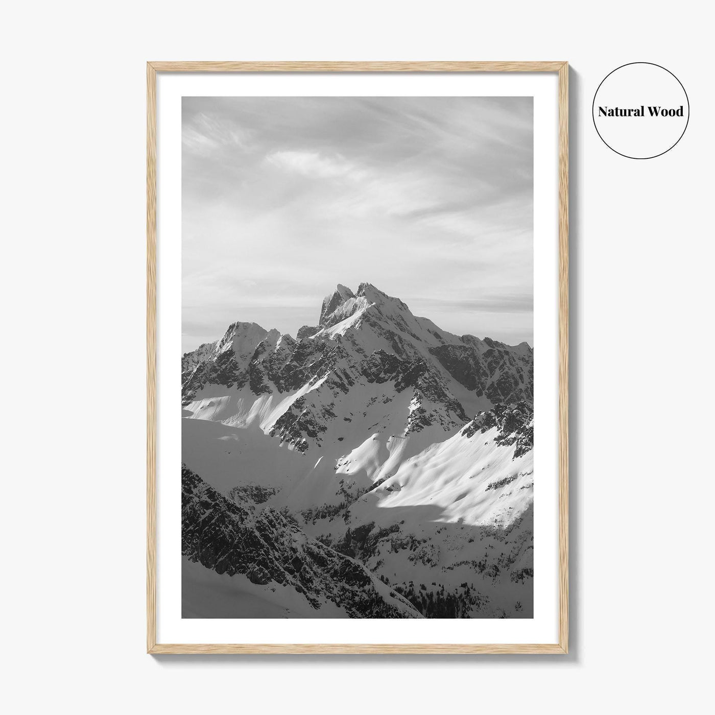 Tantalus Range Black and White Fine Art Photo Print, Squamish Vancouver Canada Poster