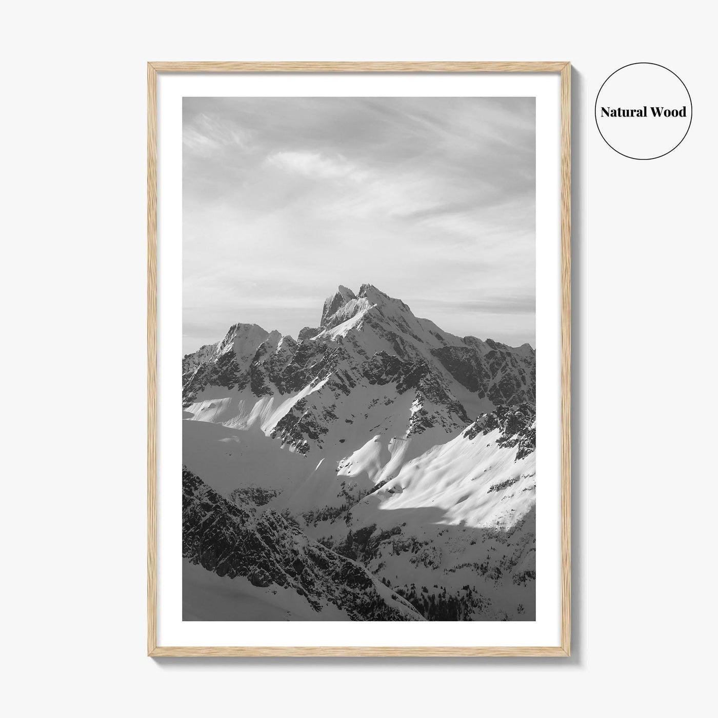 Tantalus Range Black and White Fine Art Photo Print, Squamish Vancouver Canada Poster