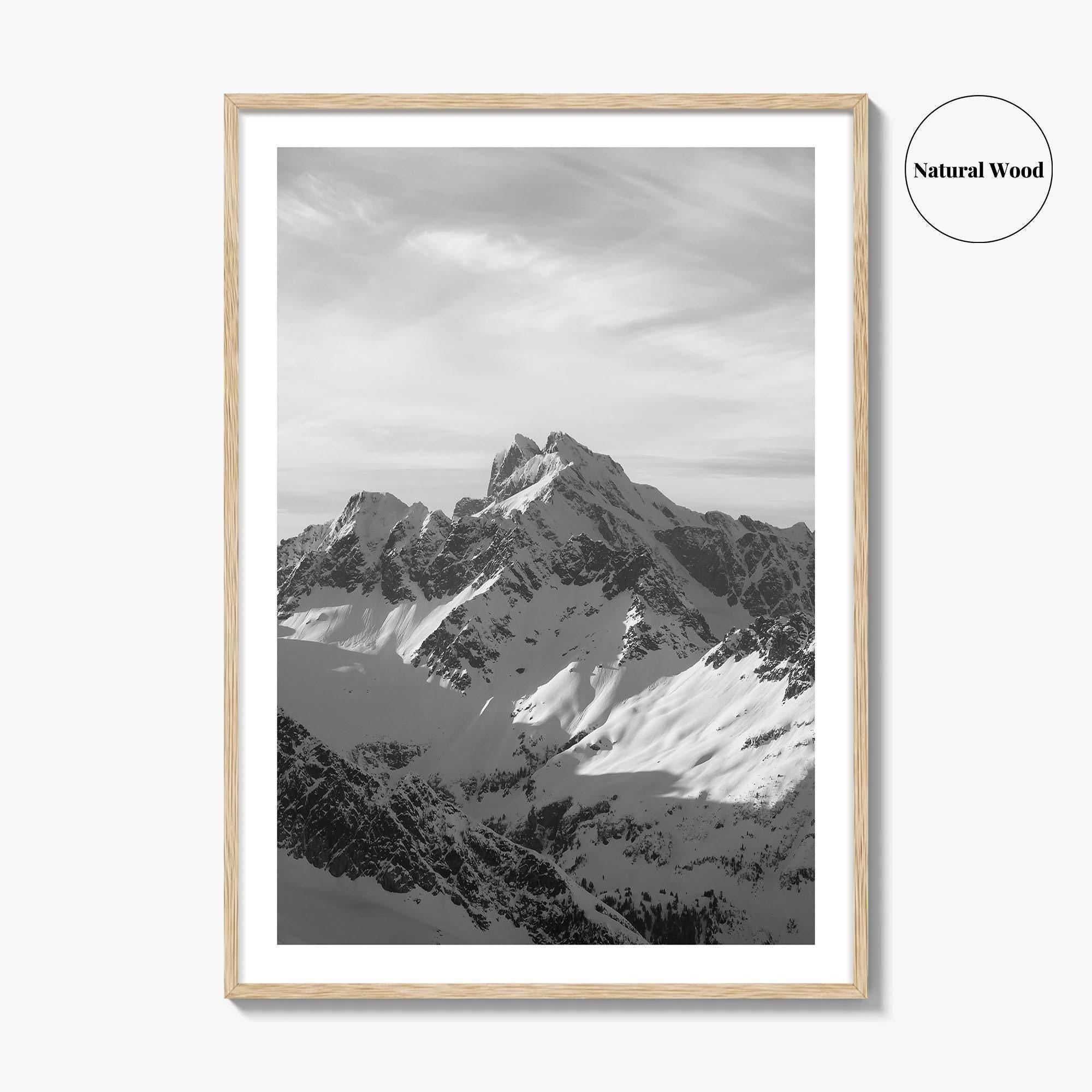 Tantalus Range Black and White Fine Art Photo Print, Squamish Vancouver Canada Poster