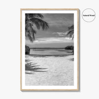 Key Largo Black and White Fine Art Photo Print, Florida Keys, Island Beach Poster