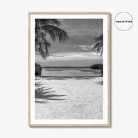 Key Largo Black and White Fine Art Photo Print, Florida Keys, Island Beach Poster