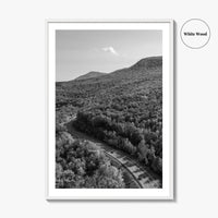 Catskill Mountains Black and White Fine Art Photo Print, New York Poster