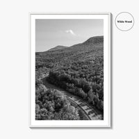 Catskill Mountains Black and White Fine Art Photo Print, New York Poster