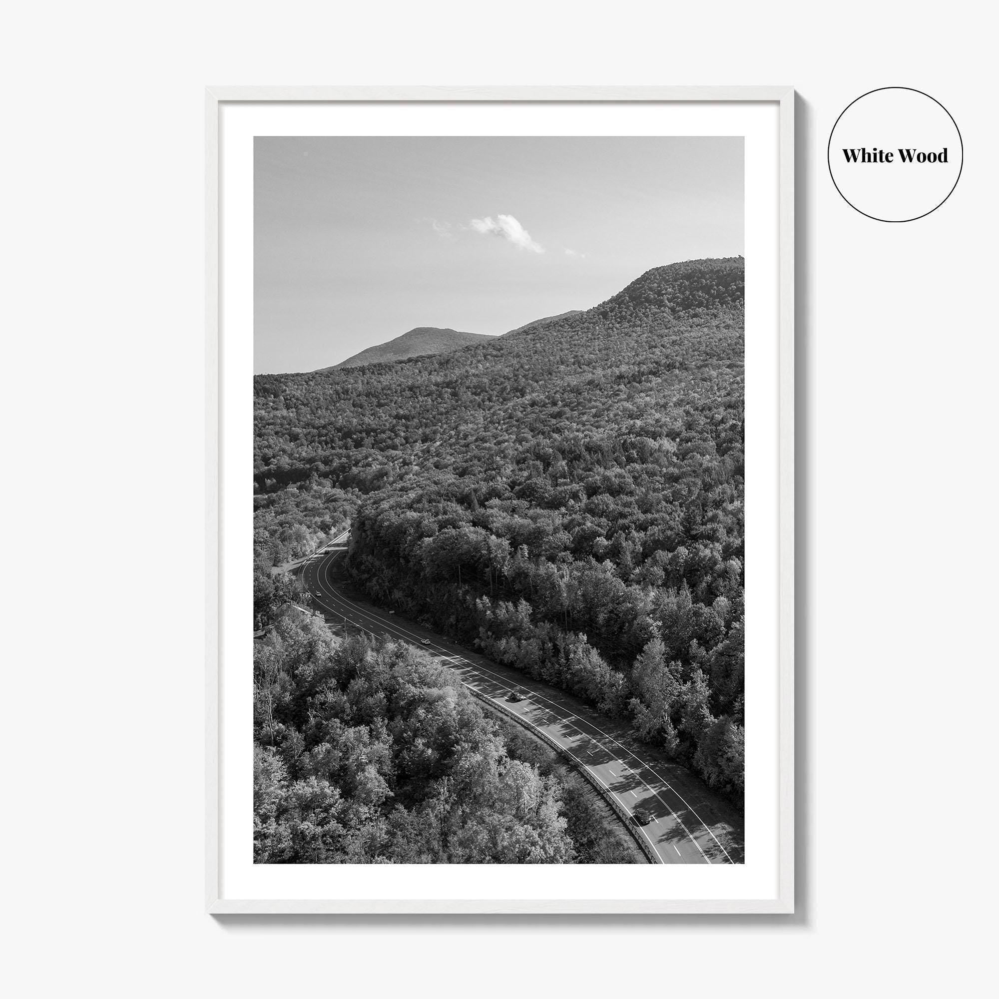 Catskill Mountains Black and White Fine Art Photo Print, New York Poster