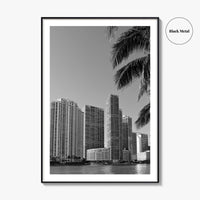 Miami Black and White Fine Art Photo Print, South Beach, Florida Wall Poster, USA