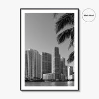 Miami Black and White Fine Art Photo Print, South Beach, Florida Wall Poster, USA