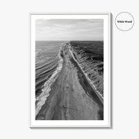 Denmark Black and White Fine Art Photo Print, West Jutland Wall Decor, Hvide Sande