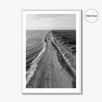 Denmark Black and White Fine Art Photo Print, West Jutland Wall Decor, Hvide Sande