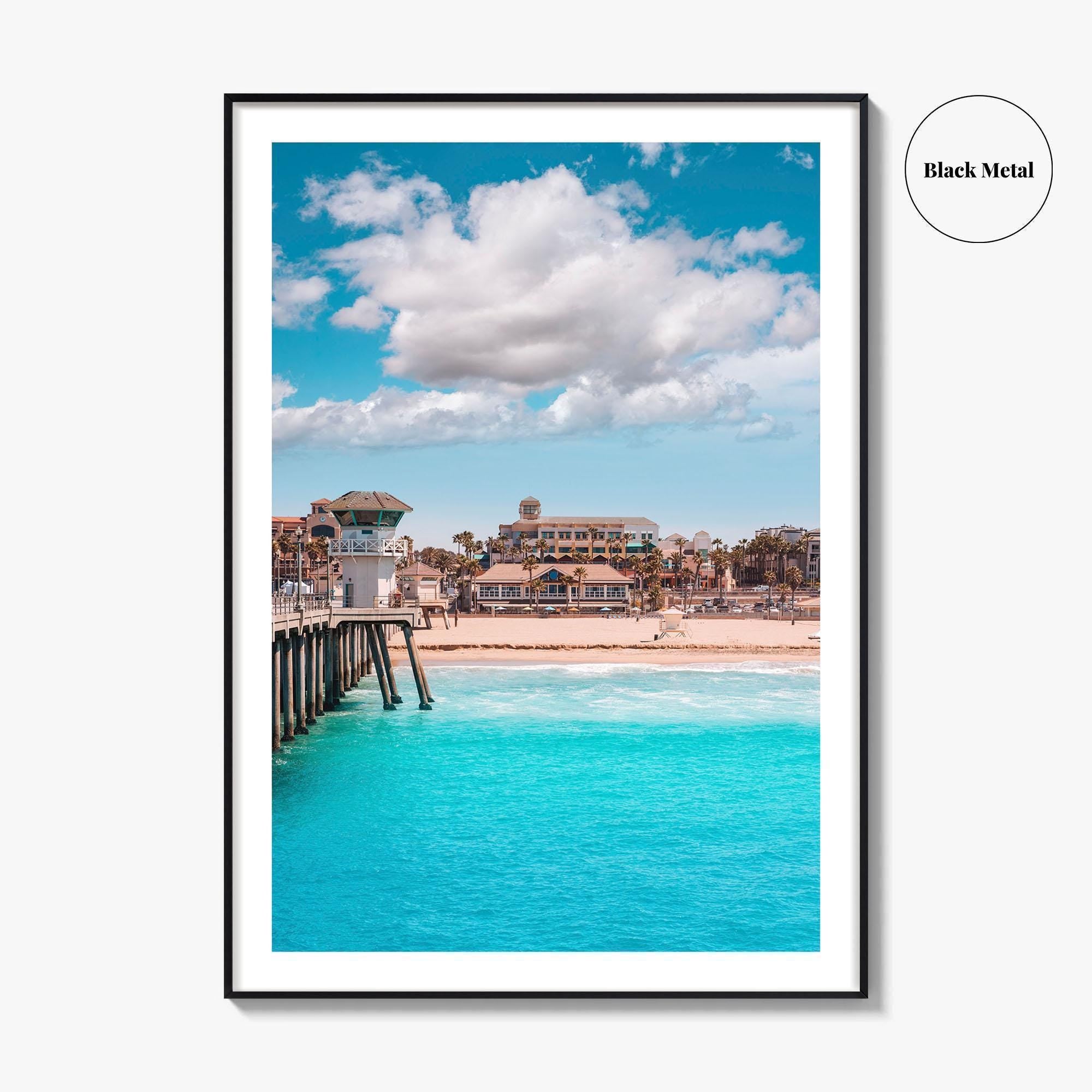 Huntington Beach Fine Art Photo Print, Lifeguard Tower, Pier, Orange County California USA