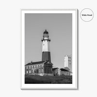 Montauk Point Lighthouse Black and White Fine Art Photo Print, Long Island NY Poster