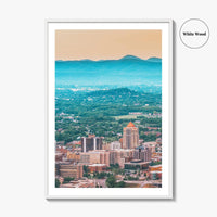 Roanoke Skyline Fine Art Photo Print, Virginia USA, Downtown, Wall Decor, Poster