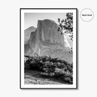 Half Dome Black and White Fine Art Photo Print, Yosemite National Park, California Poster