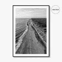 Denmark Black and White Fine Art Photo Print, West Jutland Wall Decor, Hvide Sande