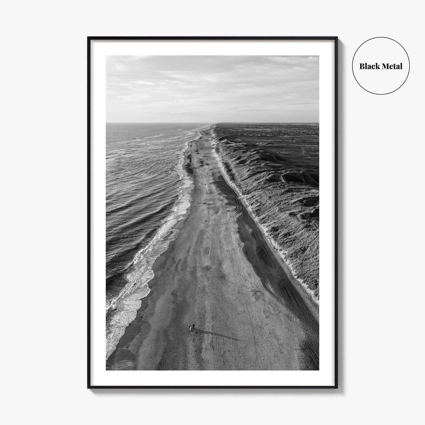 Denmark Black and White Fine Art Photo Print, West Jutland Wall Decor, Hvide Sande