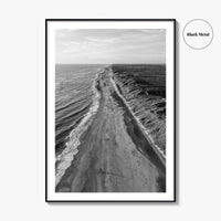 Denmark Black and White Fine Art Photo Print, West Jutland Wall Decor, Hvide Sande