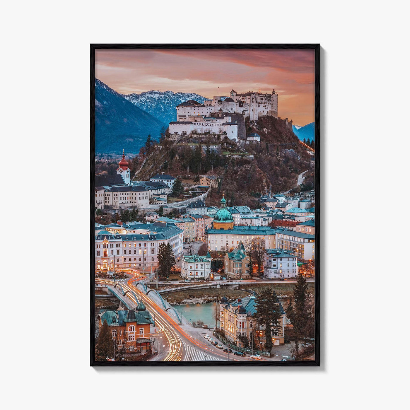 Salzburg Skyline Fine Art Photo Print, Austria Wall Decor Poster, Hohensalzburg Fortress