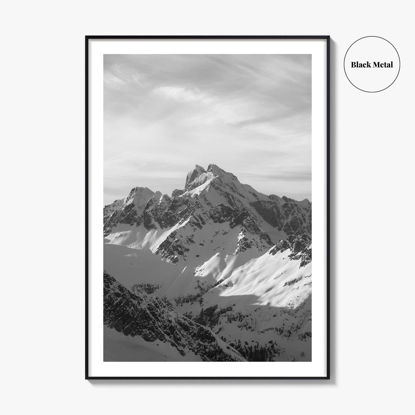 Tantalus Range Black and White Fine Art Photo Print, Squamish Vancouver Canada Poster