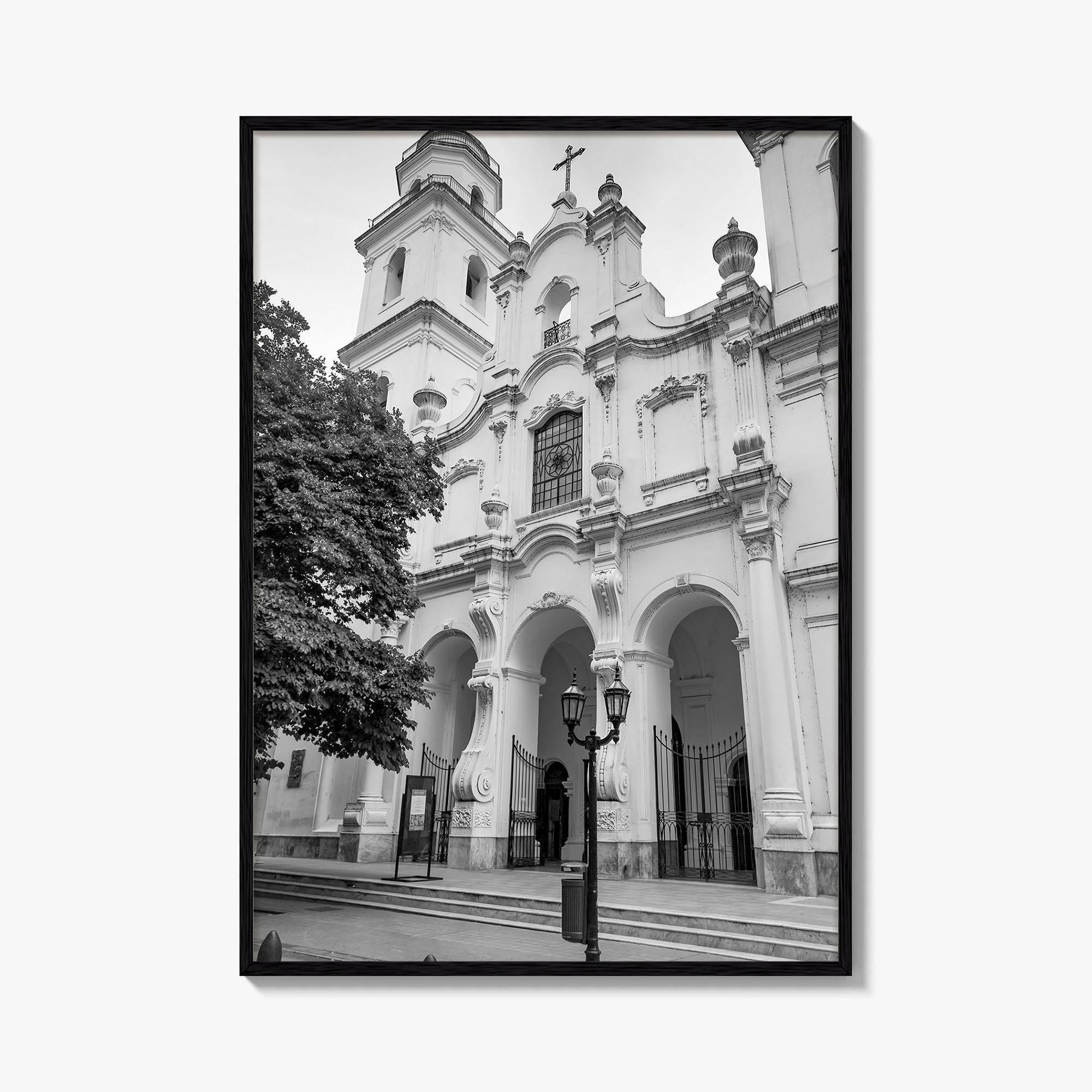 Buenos Aires Black and White Fine Art Photo Print, San Ignacio de Loyola Church