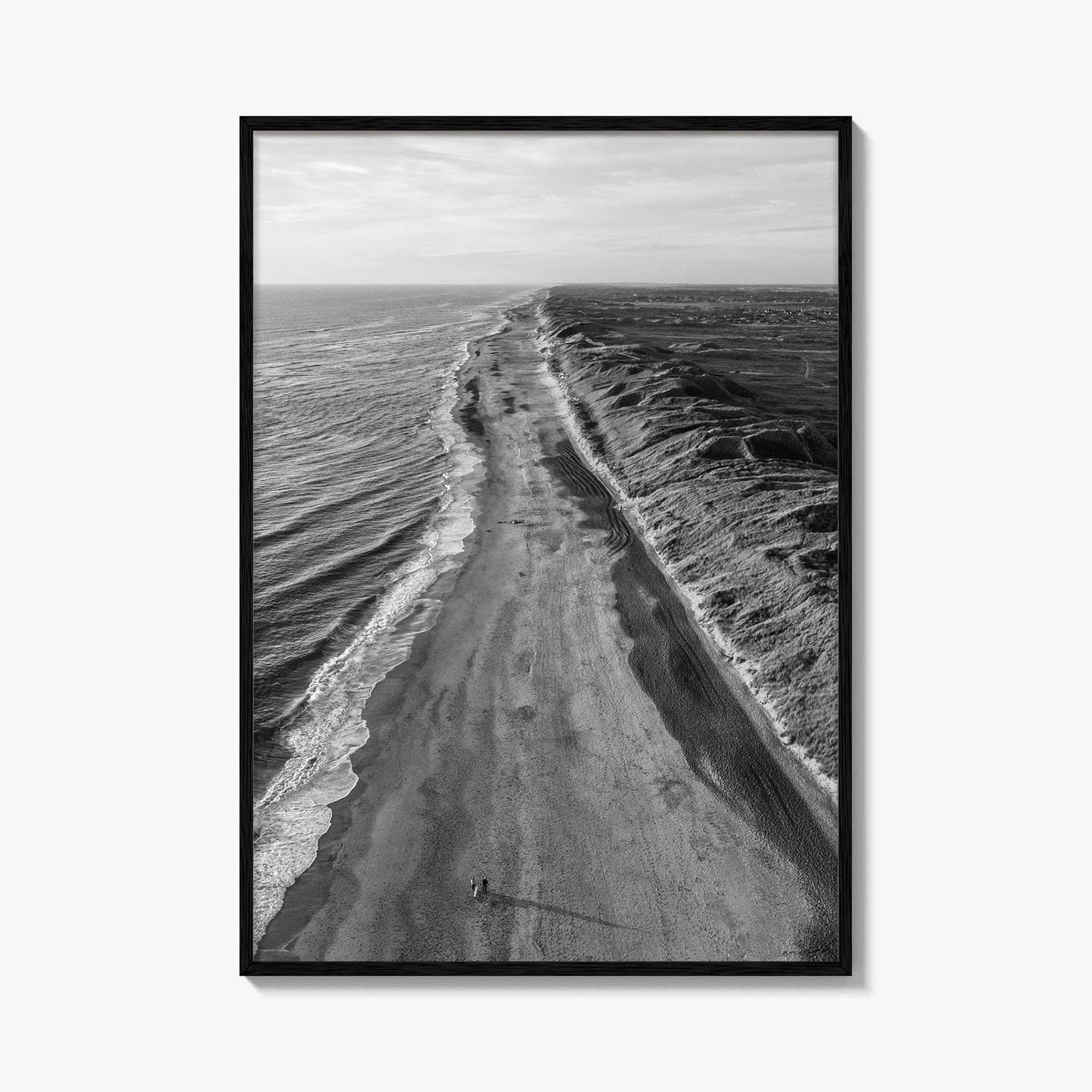 Denmark Black and White Fine Art Photo Print, West Jutland Wall Decor, Hvide Sande