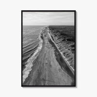 Denmark Black and White Fine Art Photo Print, West Jutland Wall Decor, Hvide Sande